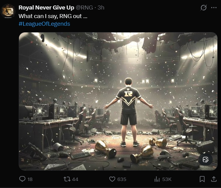 RNG官推宣布退出LPL：What can i say，RNG out